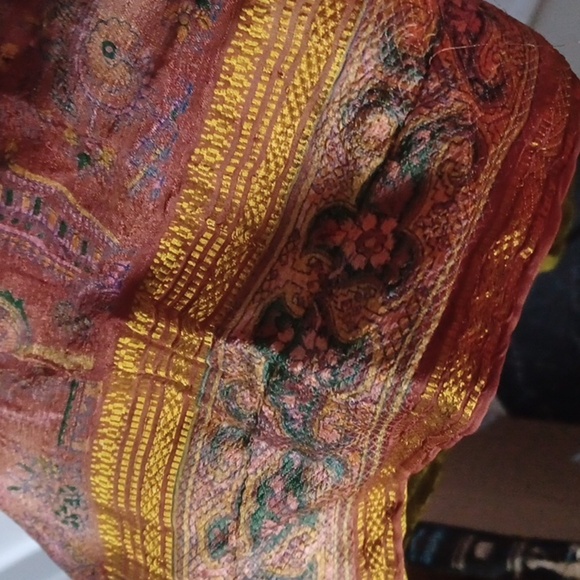 Paisley wrap around pants, reversible, silky - Picture 5 of 8